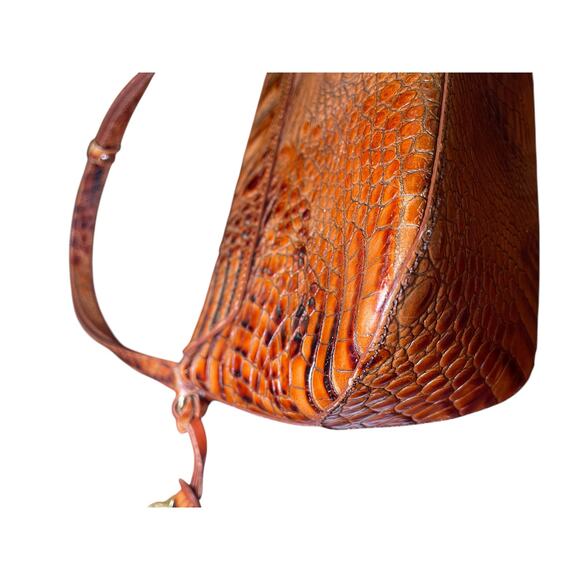 Brahmin Crocodile Embossed Daria Ombre Y2K Baguette Shoulder Bag - Picture 9 of 13